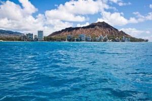 Hotels and Diamond Head on Oahu View of Diamond Head